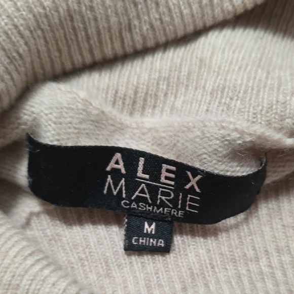 Alex Marie Beige Turtleneck Sweater - Picture 4 of 5